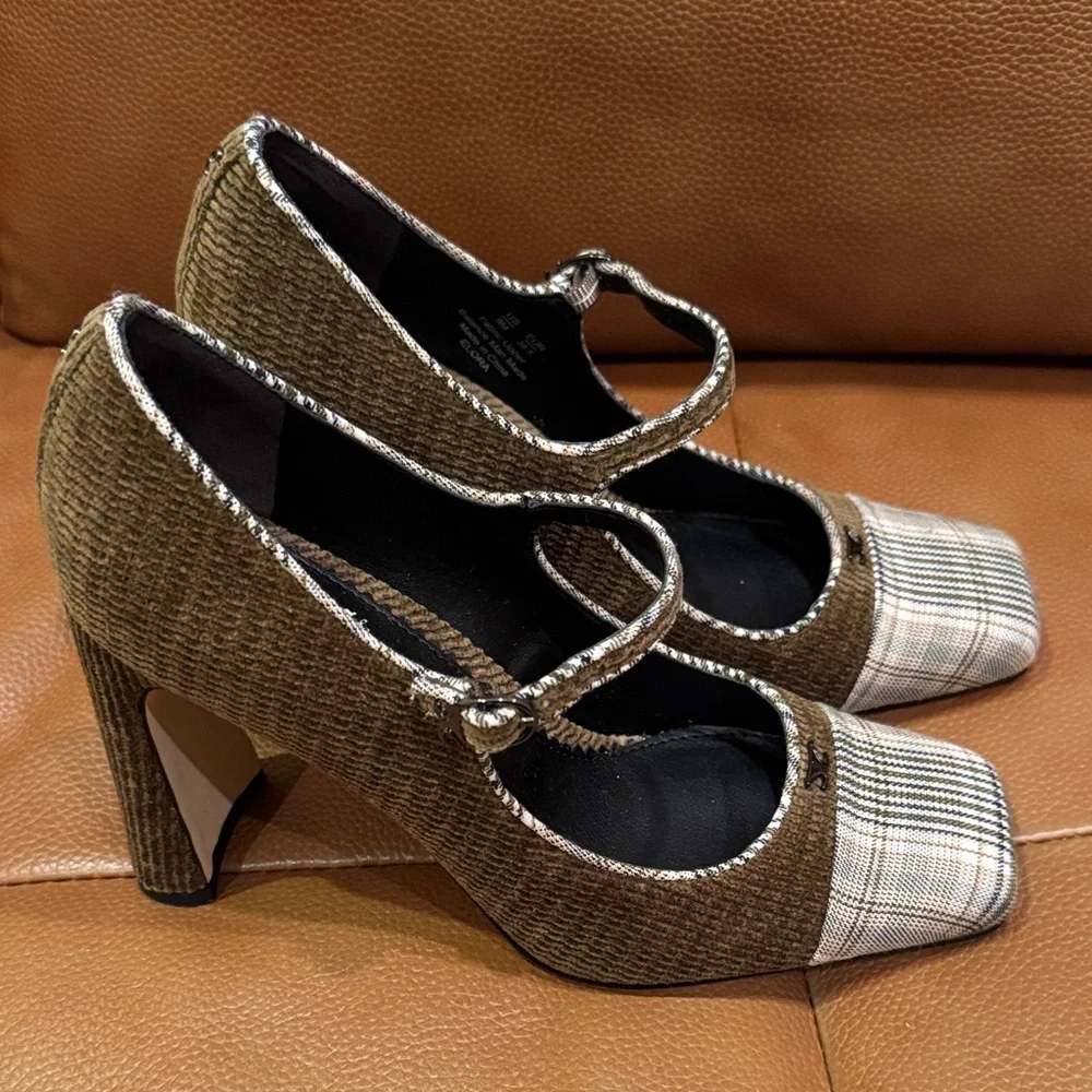 Circus by Sam Edelman Brown Plaid Mary Jane Heels - Picture 4 of 4